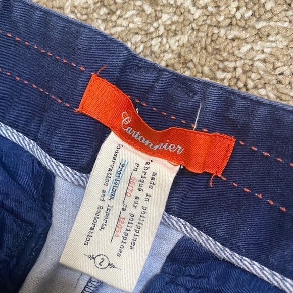 Anthro cartonnier floral high rise capri pants - Picture 3 of 8